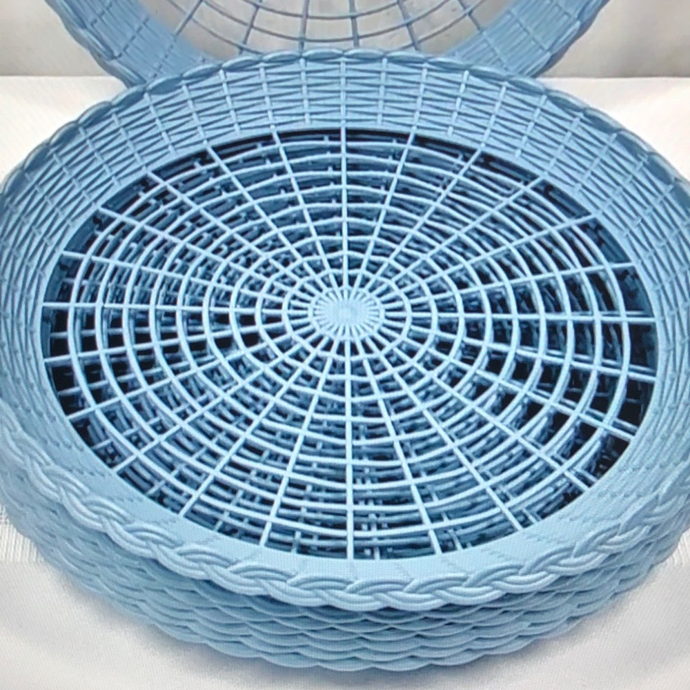 Sky Blue Woven Decorative Tray - Home Accents